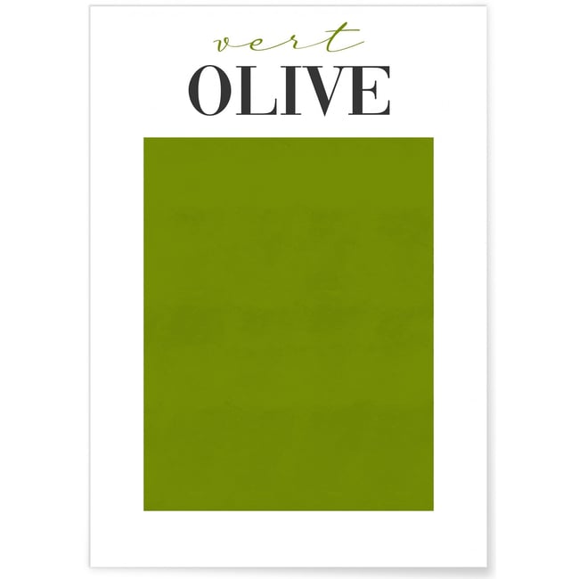 Affiche Vert Olive Couleur blanc <span itemprop=