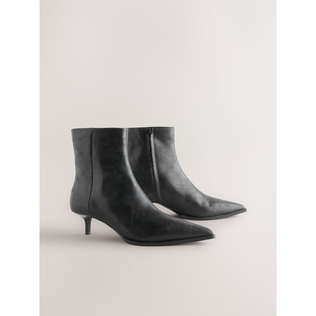 Bottes avec bout en amande forever comfort® noir texturé <span itemprop=
