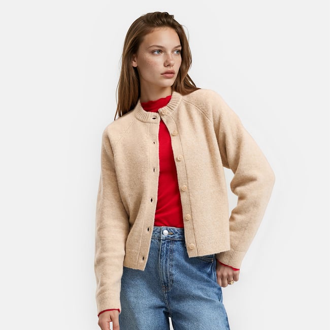 Cárdigan con cuello redondo de punto grueso - LA REDOUTE COLLECTIONS