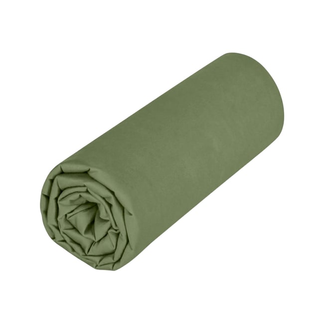 Drap Housse   Percale De Coton - LIERRE kaki <span itemprop=