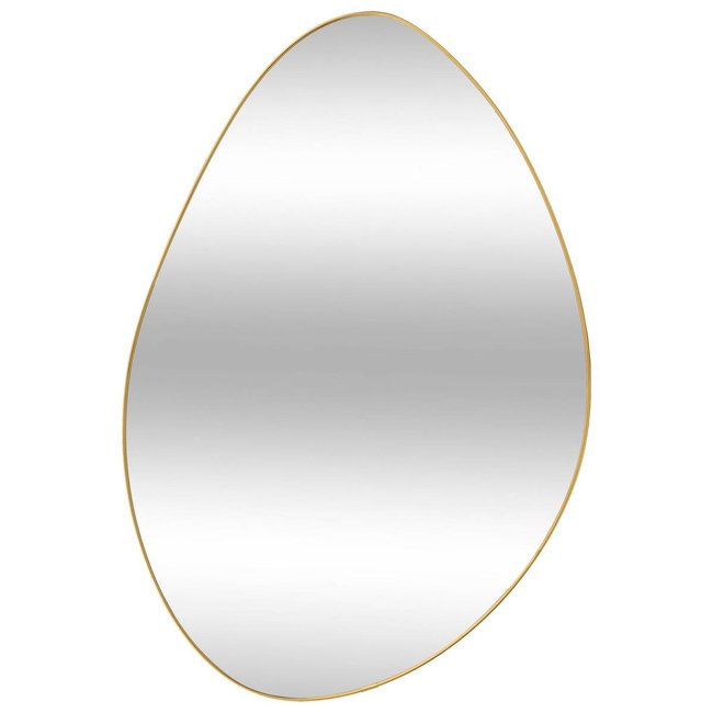 Miroir mural organique doré 60x40cm ROMAN Couleur doré <span itemprop=