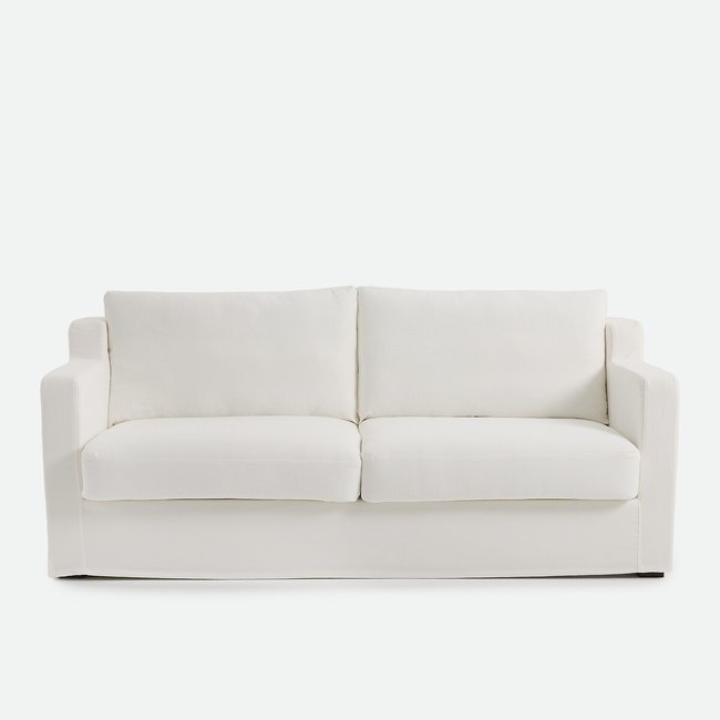 Linetto Cotton/Linen Straight 2, 3 or 4-Seater Loose Cover Sofa - LA REDOUTE INTERIEURS