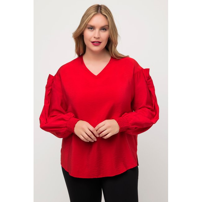 Chemisier rouge brique <span itemprop=
