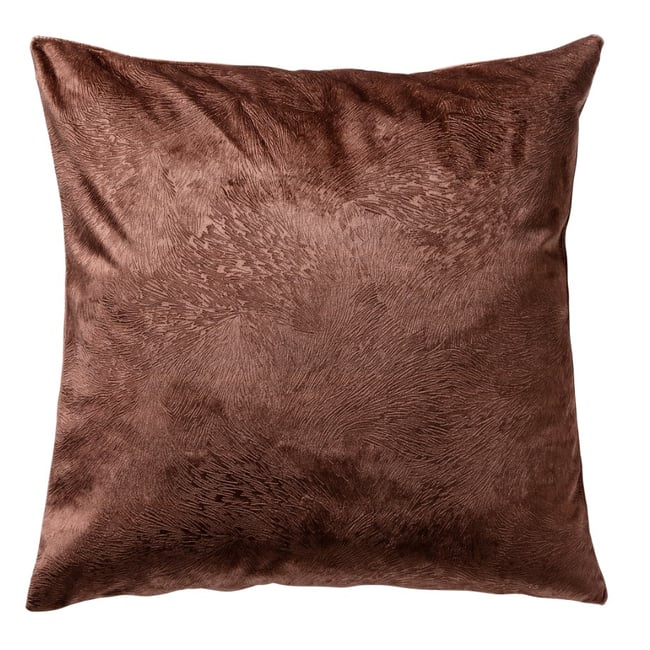 Housse de coussin Elah marron foncé <span itemprop=