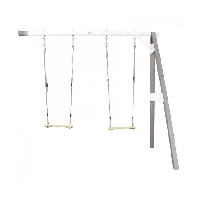 AXI Portique mural en bois Gris Blanc 2 balançoires 160x244x207cm - AXI HOUSE