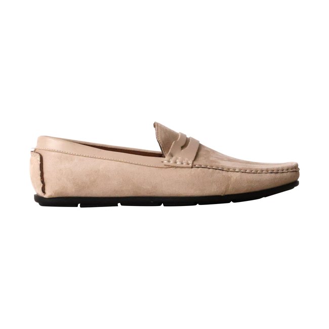 Mocassin à Enfiler beige <span itemprop=