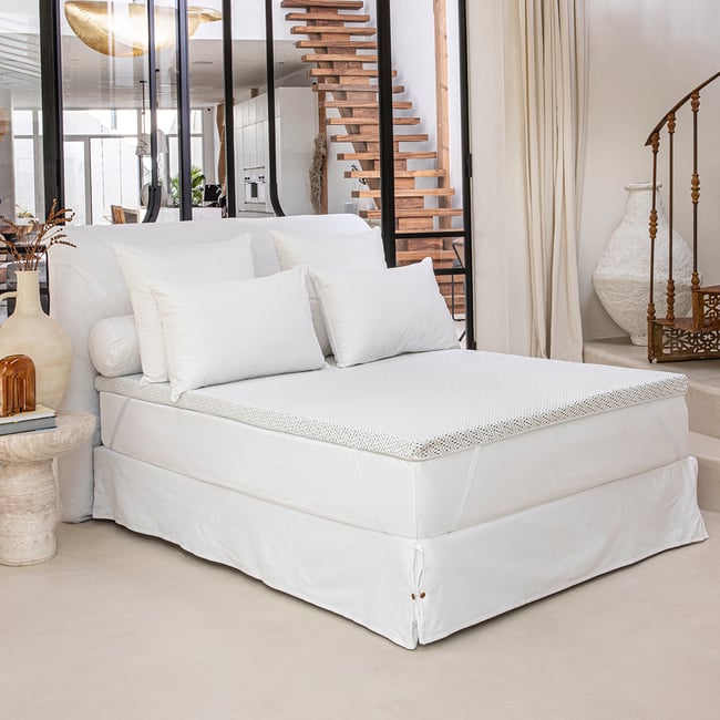 Surmatelas Somptueux Couleur blanc <span itemprop=