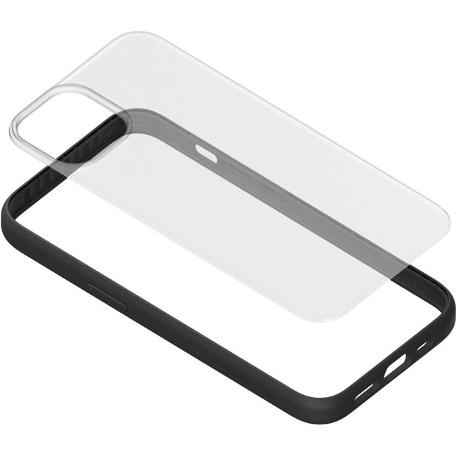 Coque bumper iPhone 14 Plus transparent noir transparent et noir <span itemprop=
