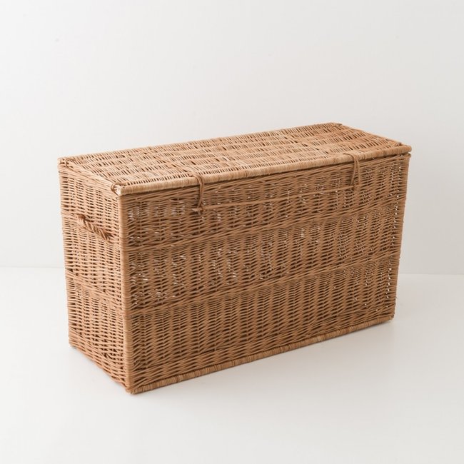 Coffre en osier Couleur osier brun <span itemprop=