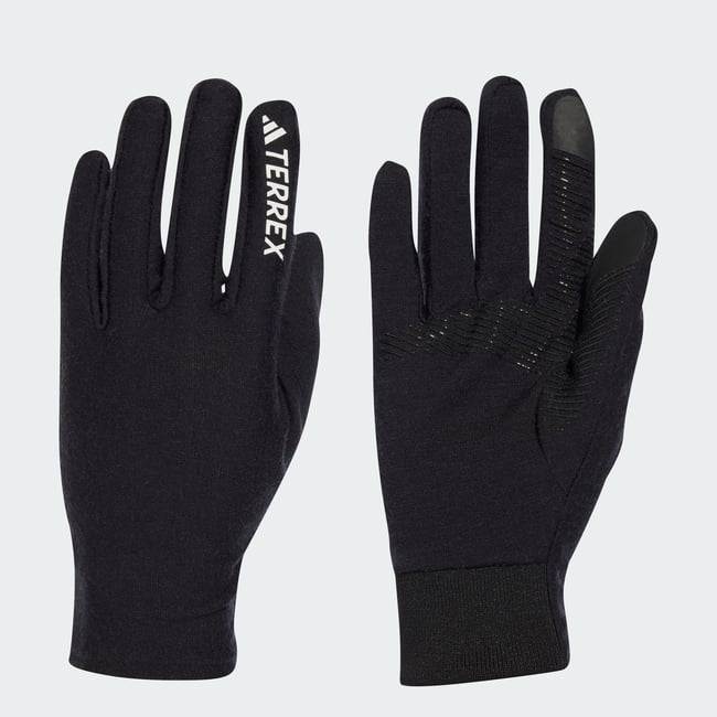 Gants laine mérinos Terrex black <span itemprop=