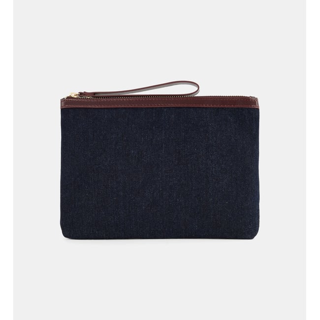 Pochette vicky denim prune <span itemprop=