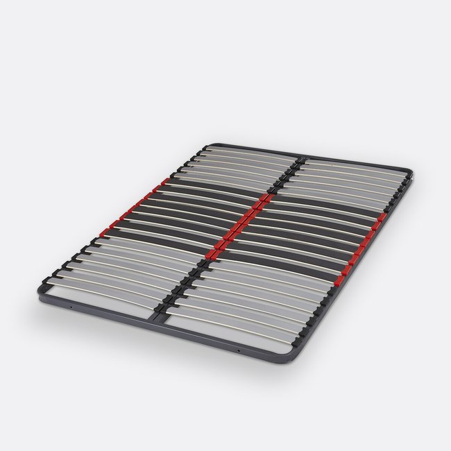Sommier cadre à 20 lattes 3 zones Couleur anthracite <span itemprop=