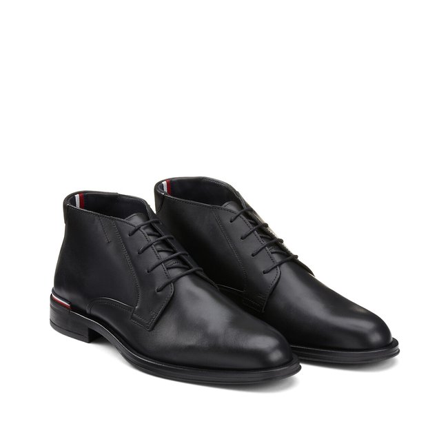 Leather High Brogues, black, TOMMY HILFIGER