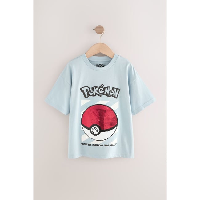 T-shirt à manches courtes pokémon bleu <span itemprop=