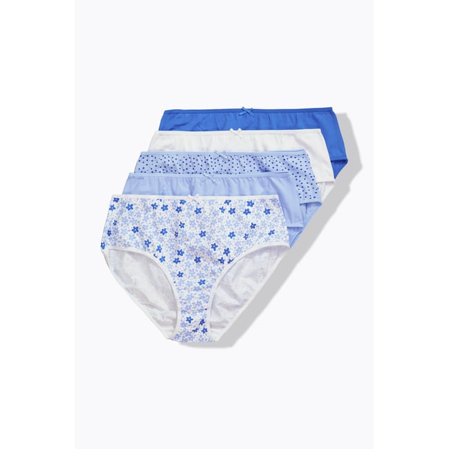 Lot de 5 culottes midi glace bleue <span itemprop=