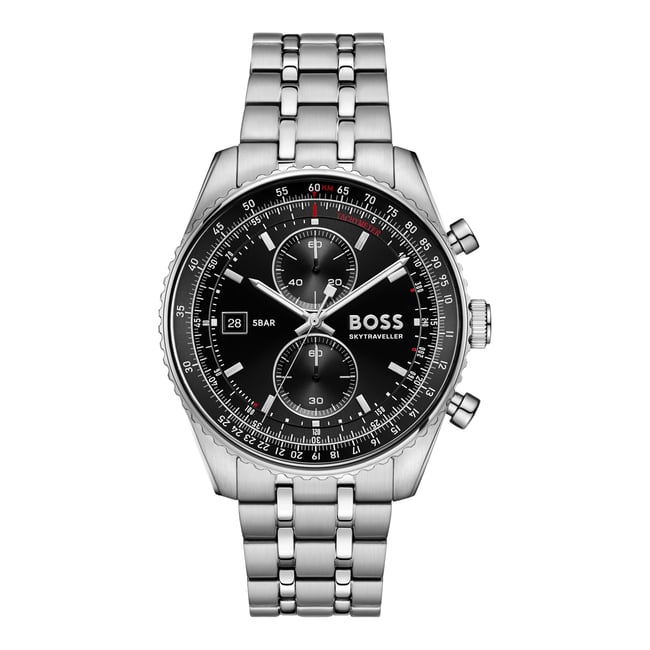 Montre Analogique  SKYTRAVELLER argenté noir argenté <span itemprop=