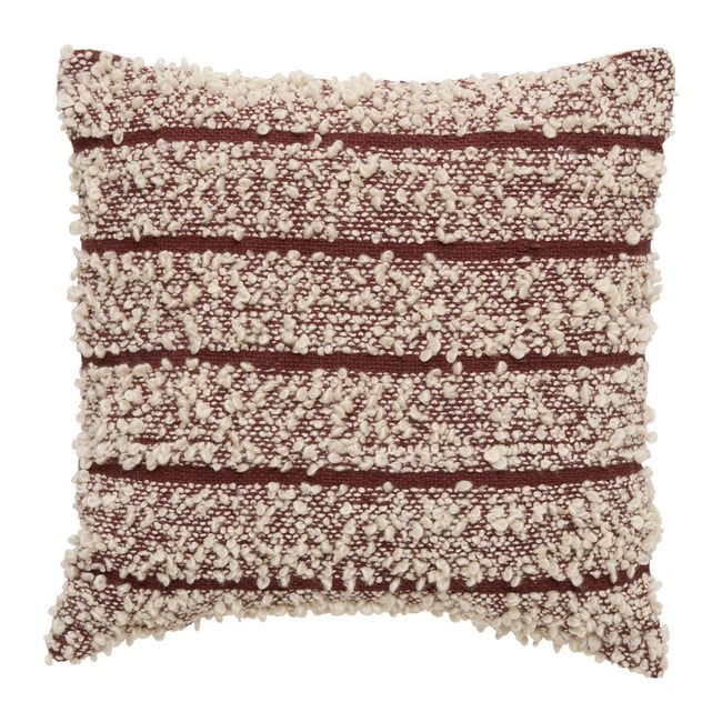 Coussin carré BERYL marron tonka <span itemprop=