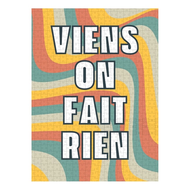 Puzzle 'Viens on fait rien'   500 pièces Couleur blanc <span itemprop=