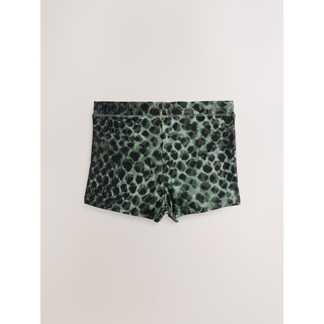 Bas de bikini imprimé léopard vert et noir <span itemprop=