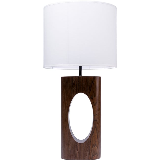 Lampe en noyer et polyester, SURI Couleur marron <span itemprop=