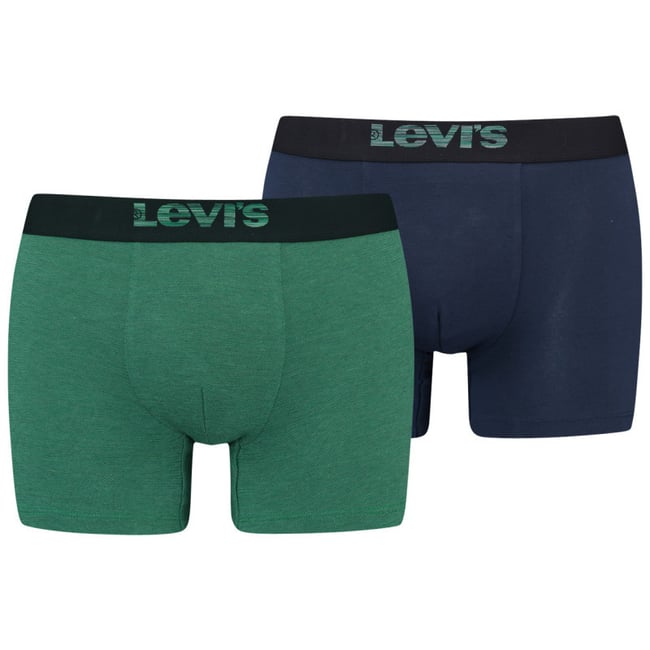 Lot de 2 boxers en coton bio vert <span itemprop=
