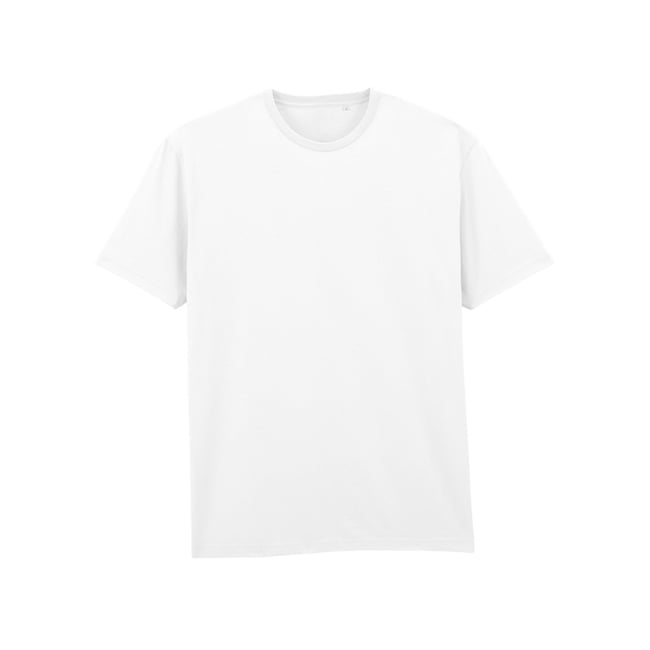 T-shirt uni manches courtes en coton blanc <span itemprop=