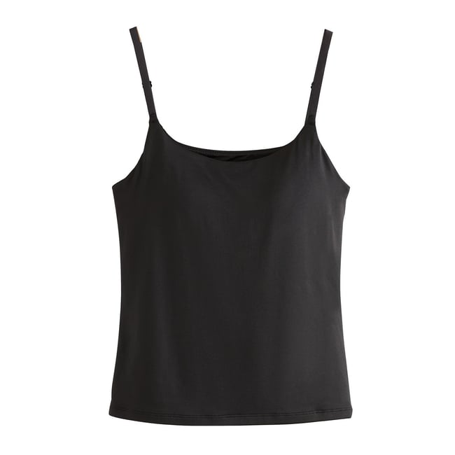 Caraco en microfibre avec maintien intégré noir <span itemprop=