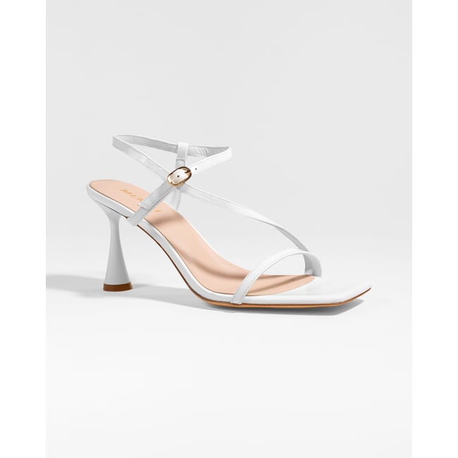 Sandales à bout carré SALLY blanc <span itemprop=