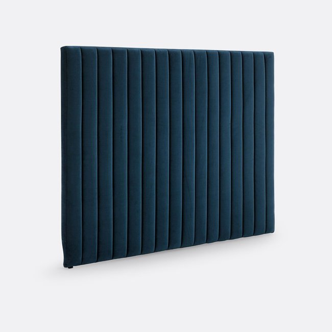 Tête de lit en velours Jédéon Couleur bleu de prusse <span itemprop=