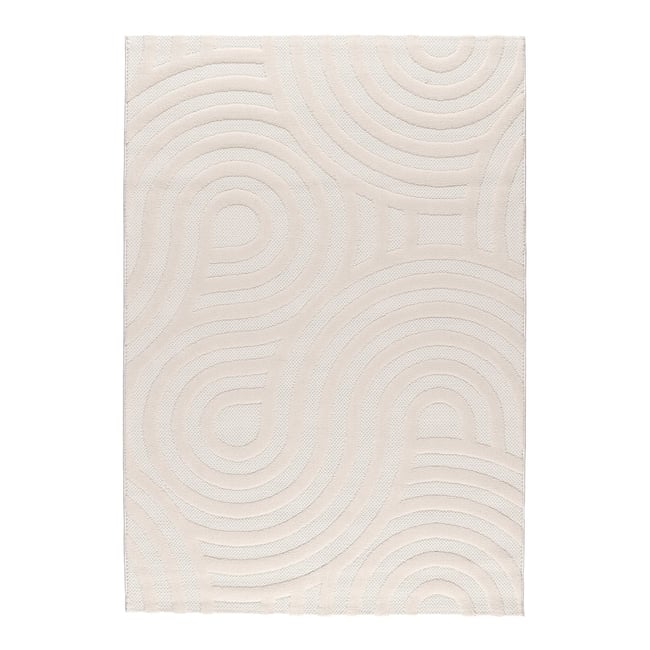 Tapis doux à effet tridimensionnel tons neutres TRIANON Couleur beige sable <span itemprop=