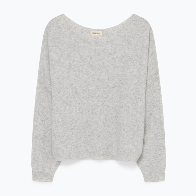Pull col bateau en grosse maille DAMSVILLE - AMERICAN VINTAGE