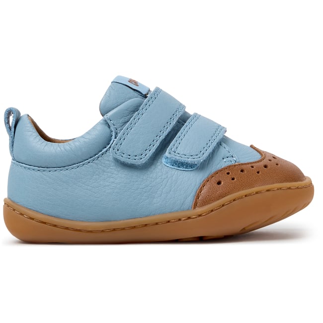 Baskets Peu Path Smooth Leather bleu brun 002 <span itemprop=