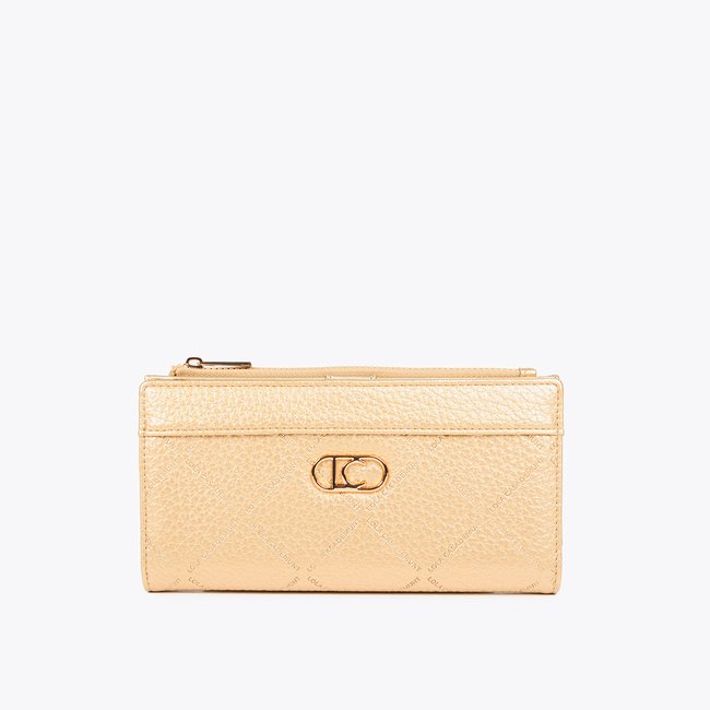 Portefeuille long embossé logo LC doré <span itemprop=