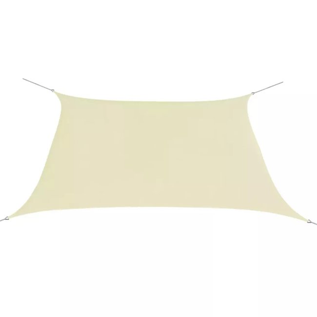 Parasol en tissu Oxford carré crème <span itemprop=