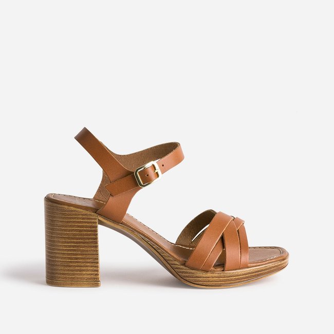 Sandales À Talon GALILEA marron <span itemprop=
