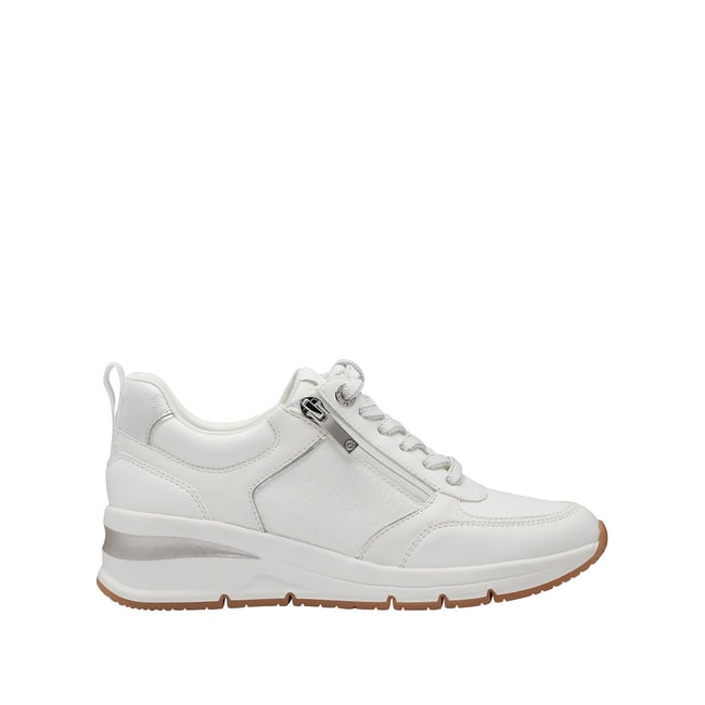 Baskets Compensées Noires Steve Madden Pointure 6.5 - Cuir Et Daim, Fermeture Zippée, Occasion Très Bon état
