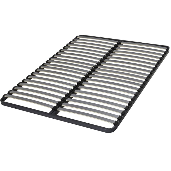 Sommier cadre à lattes - ELANA Couleur anthracite <span itemprop=