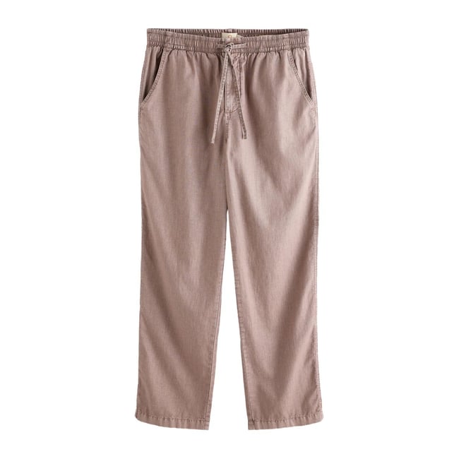 Pantalon en lin et coton à taille élastique - NEXT