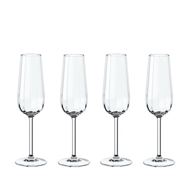 Flûte À Champagne, Set 4 Pcs ROSE GARDEN Couleur transparent <span itemprop=