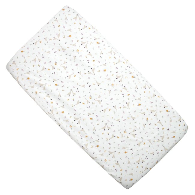 Drap housse berceau en coton SIDONIA sidonia, beige, écru, blanc <span itemprop=