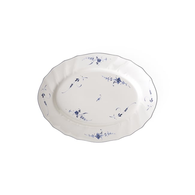 Plat Ovale VIEUX LUXEMBOURG Couleur blanc <span itemprop=