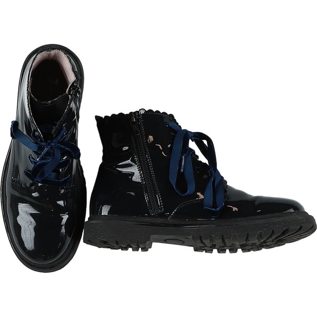 Boots vernis - Très bon état bleu <span itemprop=