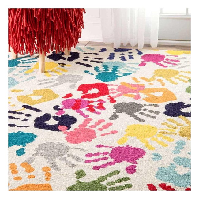 Tapis enfant tissé HANDI Couleur multicolore <span itemprop=
