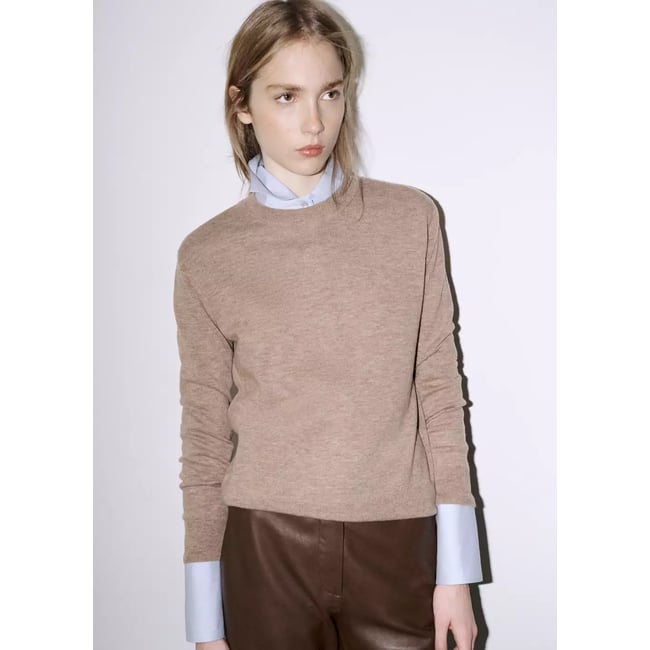 Pull-over 100 % laine col rond - MANGO
