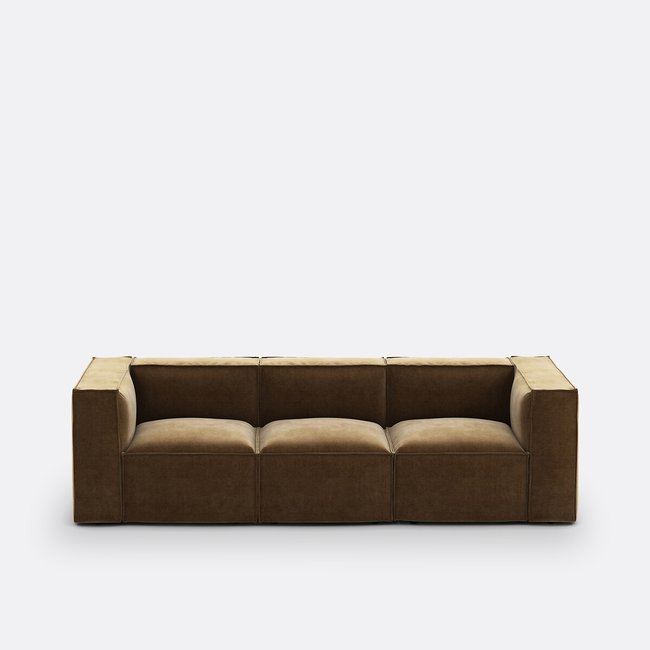 Sofá modulável de 3 lugares, bombazina vintage, Seven - LA REDOUTE INTERIEURS