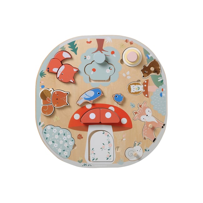 Planche multi-puzzles en bois FSC® HAPPY FOREST beige <span itemprop=