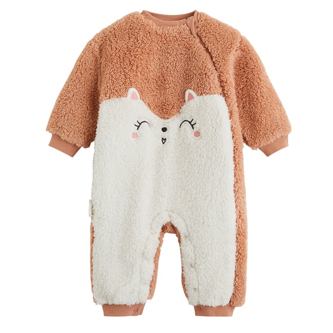 Surpyjama bébé en sherpa Aimée rose <span itemprop=
