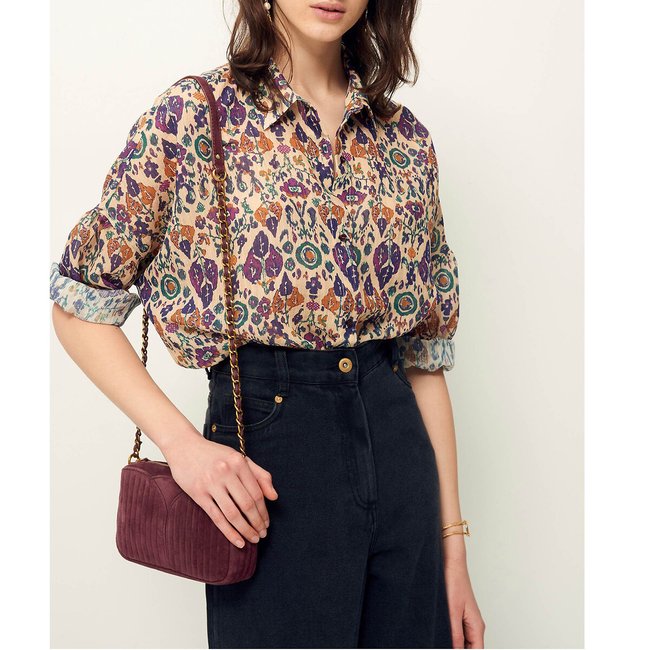 Langärmelige Bluse BOTALAIA, Allover-Druck bunt bedruckt <span itemprop=