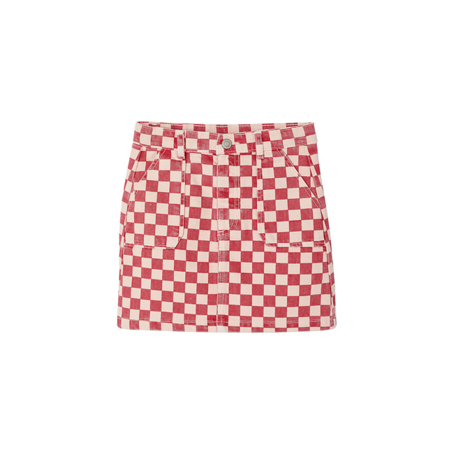 Jupe courte rose bonbon <span itemprop=