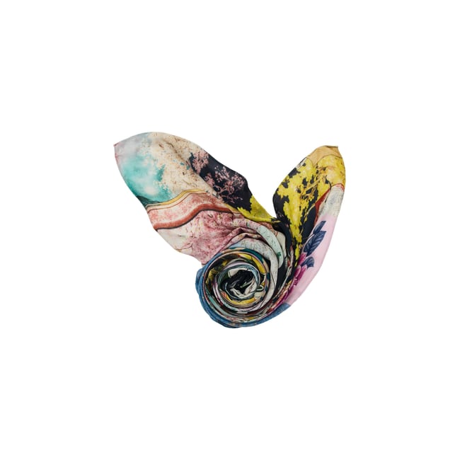 Foulard rectangulaire imprimé multicolore <span itemprop=